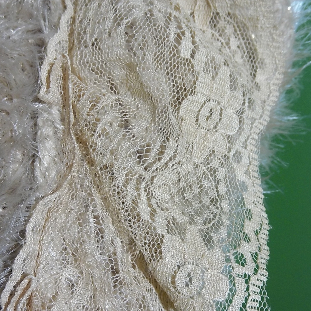 Lady Bug Fashion Tan Crochet Sweater Vest - Picture 5 of 7